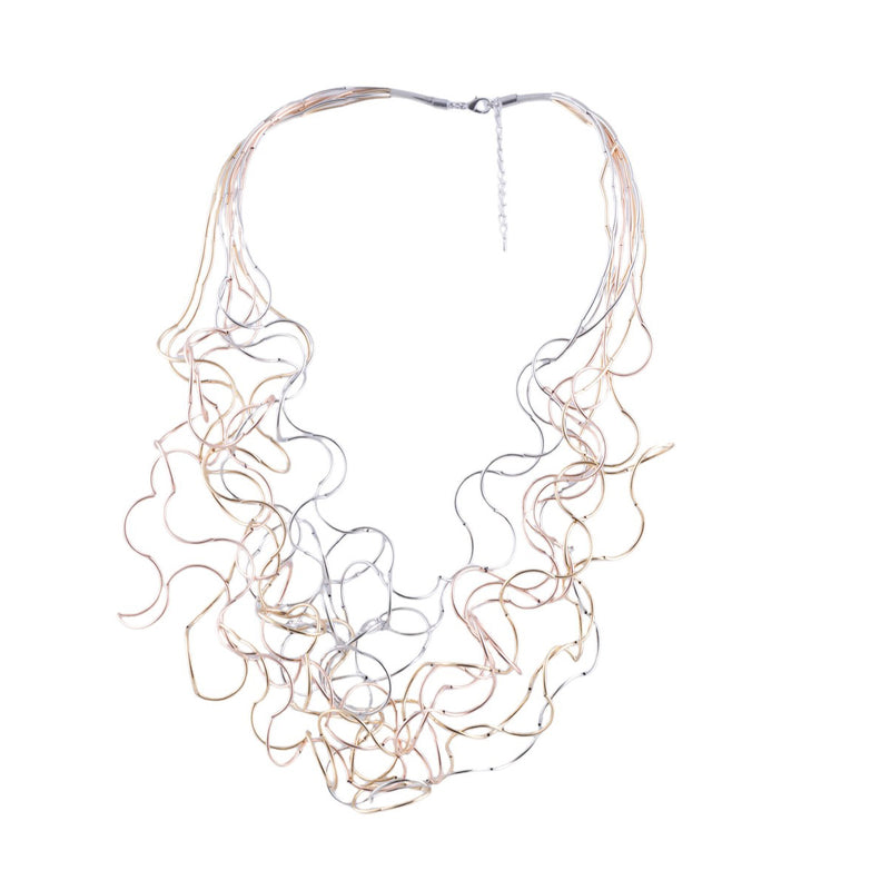 Collana multifilo arricciata