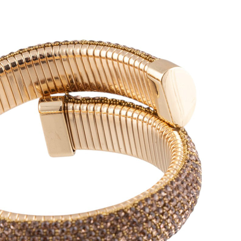 Bracciale spirale con strass
