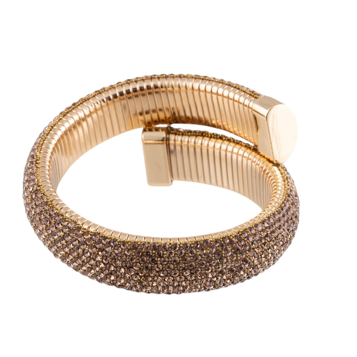 Bracciale spirale con strass