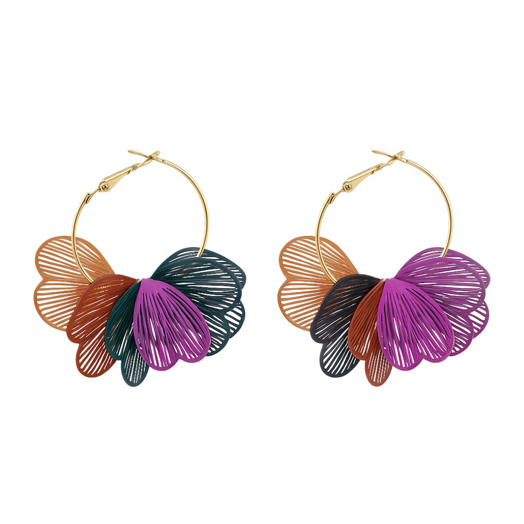 Orecchini fiore farfalla