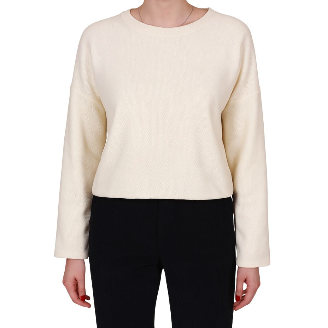 Maglia donna lurex girocollo