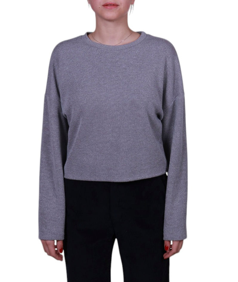 Maglia donna lurex girocollo