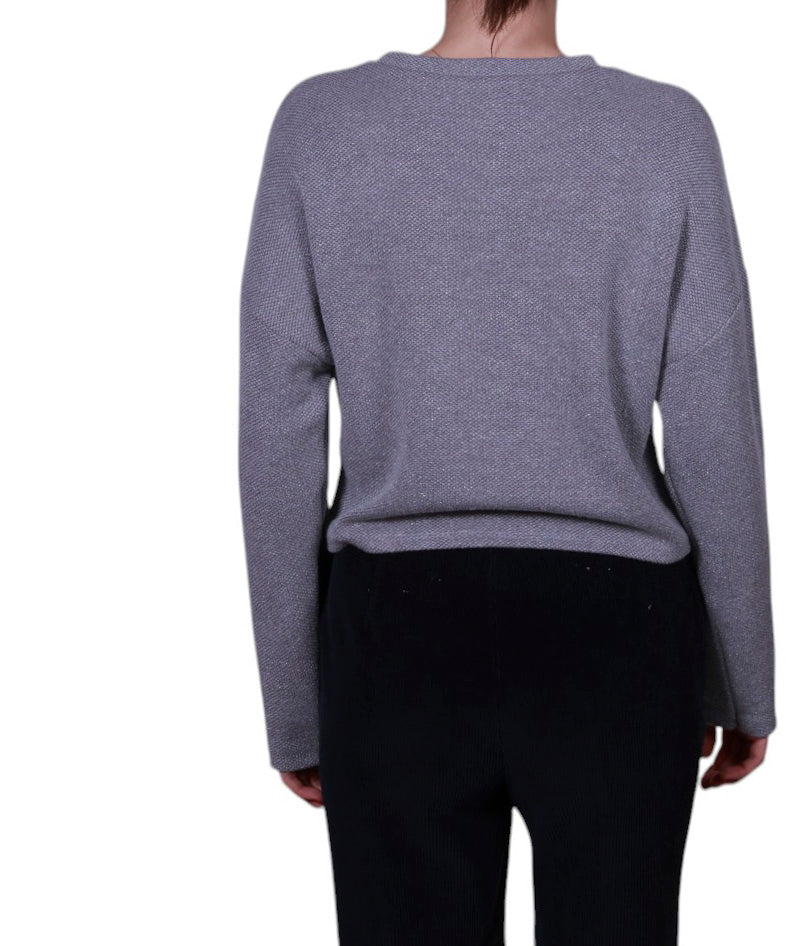 Maglia donna lurex girocollo