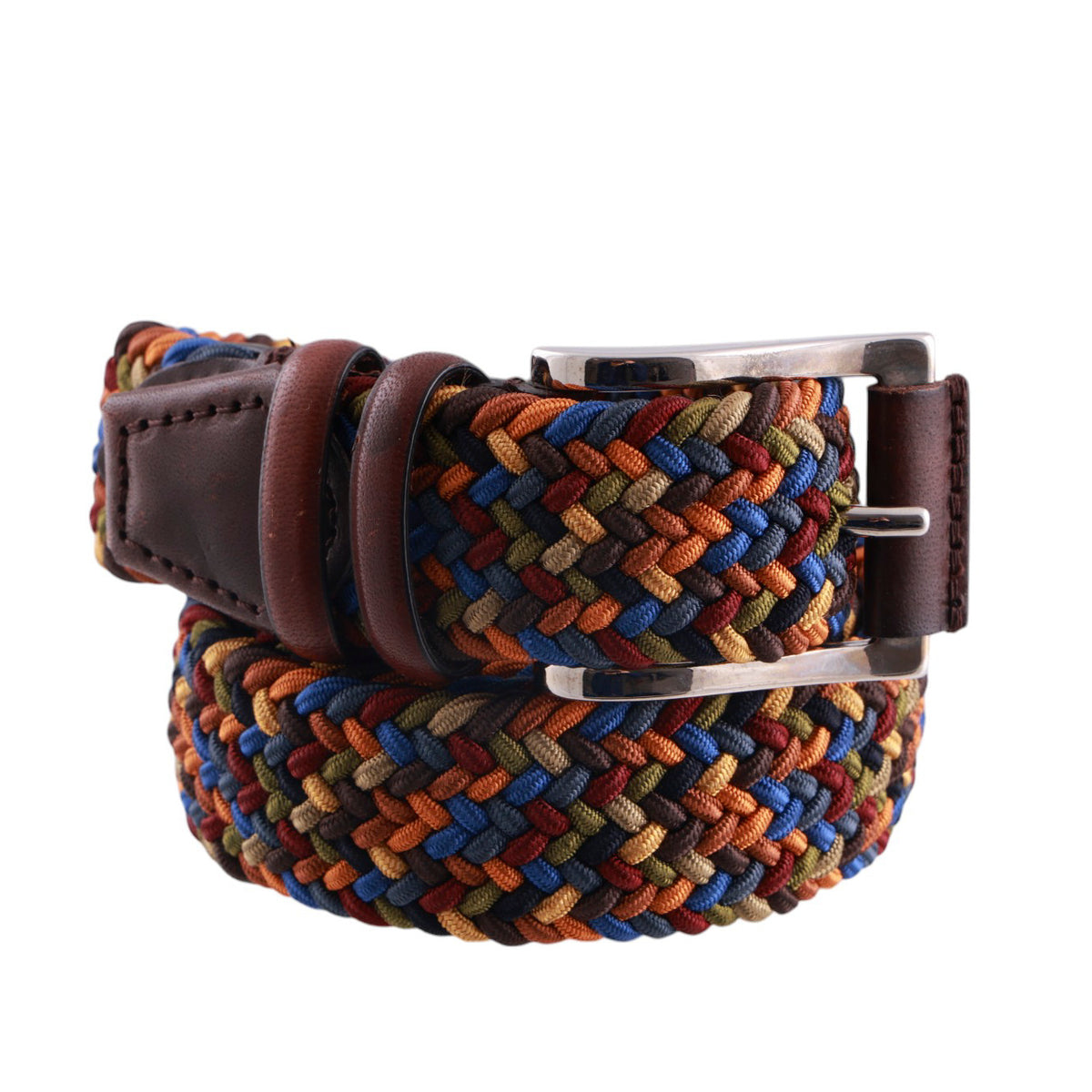 Cintura Elasticizzata Uomo Multicolor Contrasti Pelle