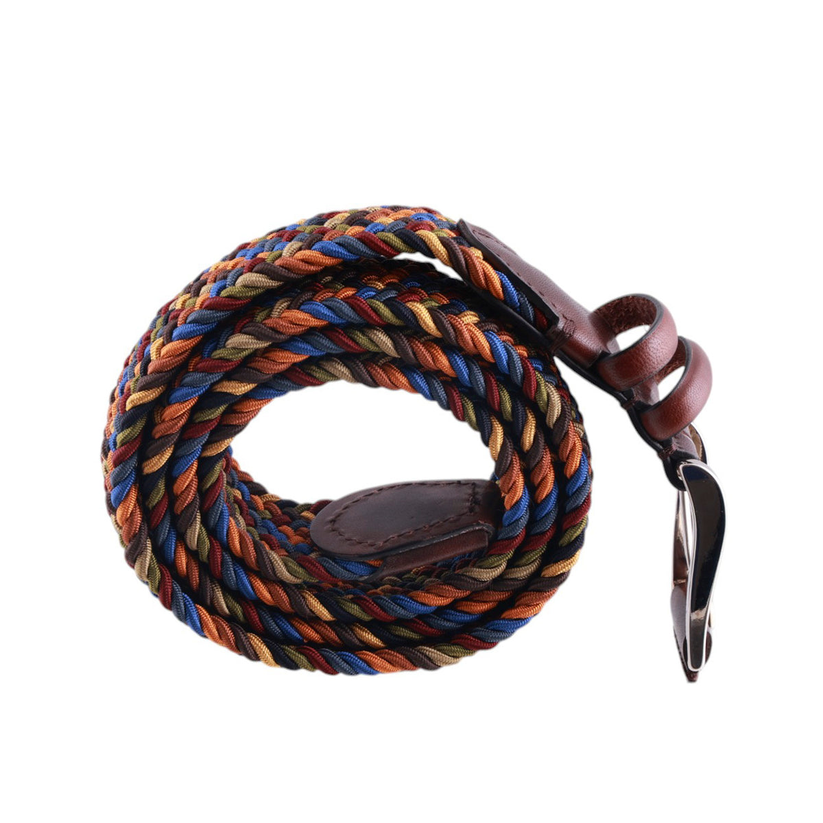 Cintura Elasticizzata Uomo Multicolor Contrasti Pelle