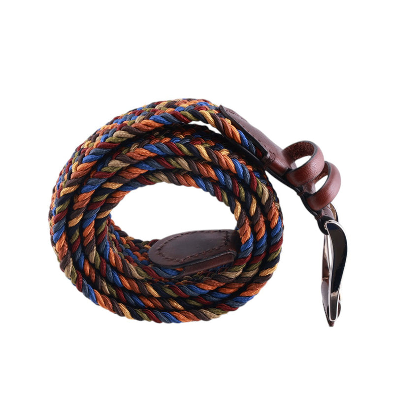 Cintura Elasticizzata Uomo Multicolor Contrasti Pelle