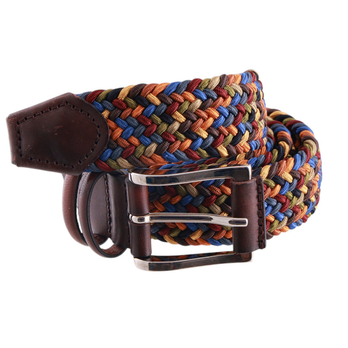 Cintura Elasticizzata Uomo Multicolor Contrasti Pelle