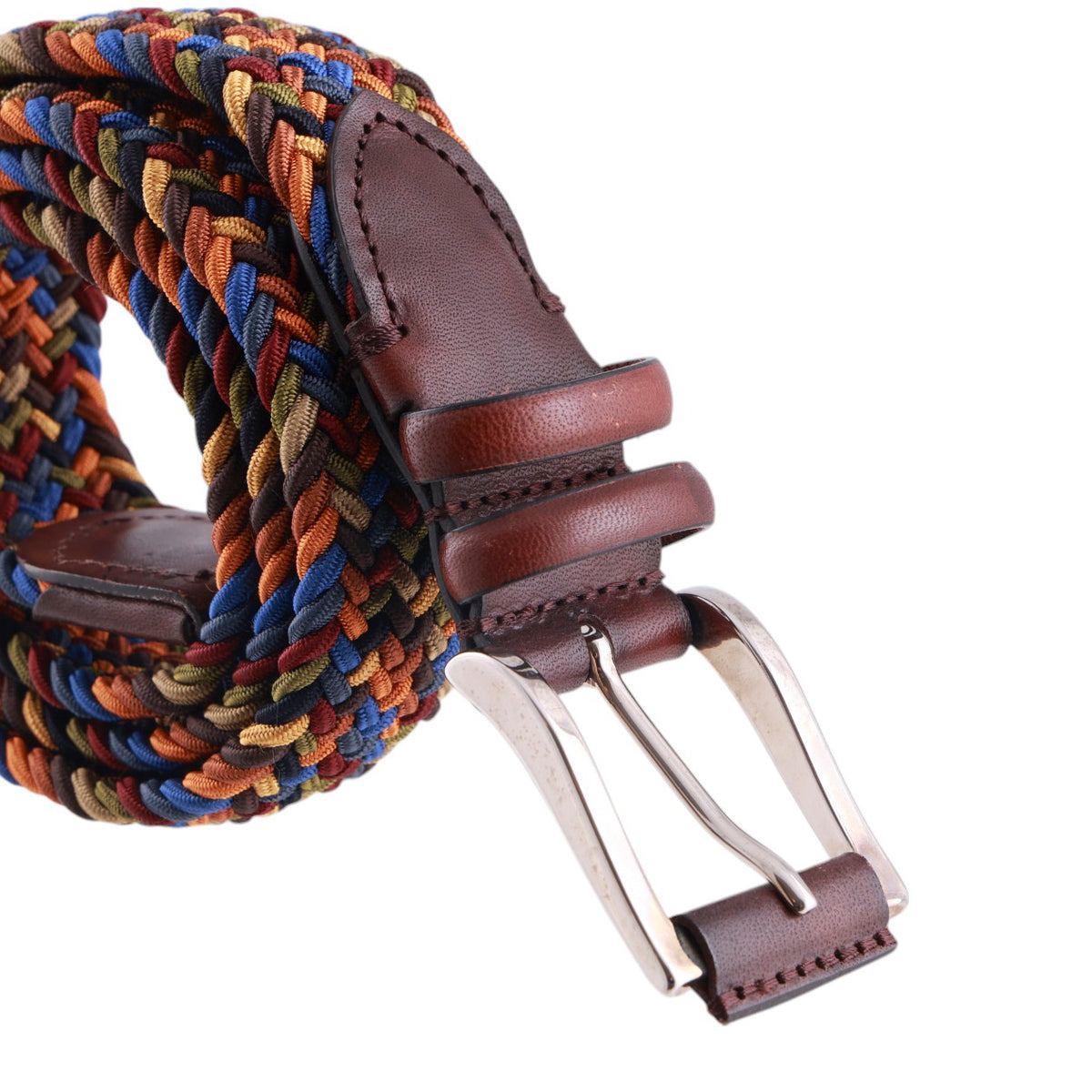 Cintura Elasticizzata Uomo Multicolor Contrasti Pelle