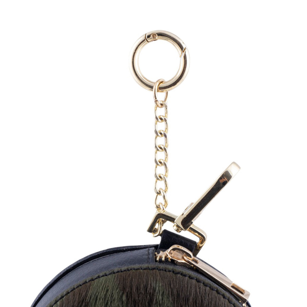 Portachiavi/Portamonete in pelle e cavallino