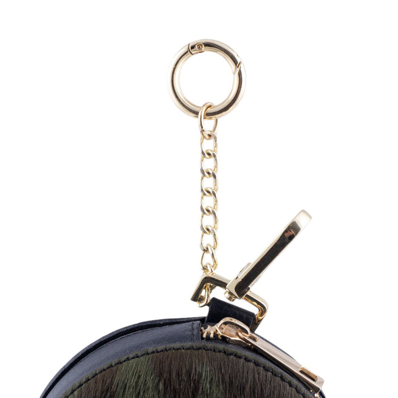 Portachiavi/Portamonete in pelle e cavallino