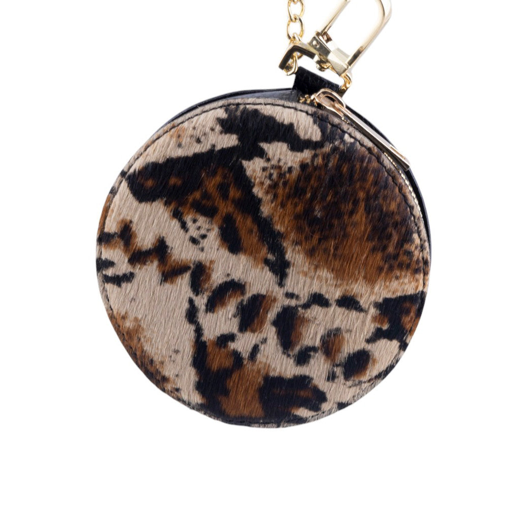 Portachiavi/Portamonete in pelle e cavallino