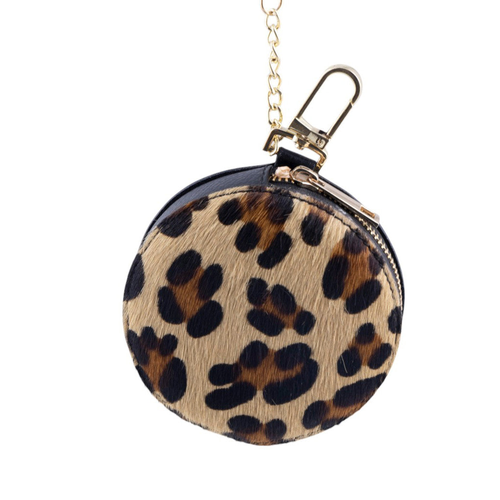 Portachiavi/Portamonete in pelle e cavallino