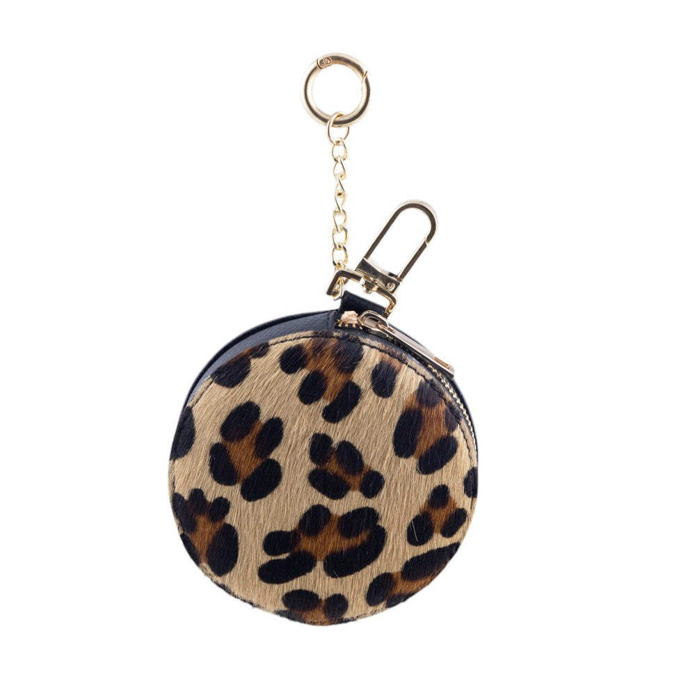 Portachiavi/Portamonete in pelle e cavallino