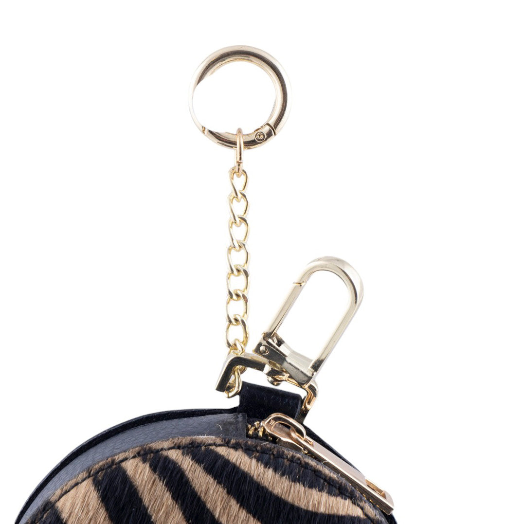 Portachiavi/Portamonete in pelle e cavallino