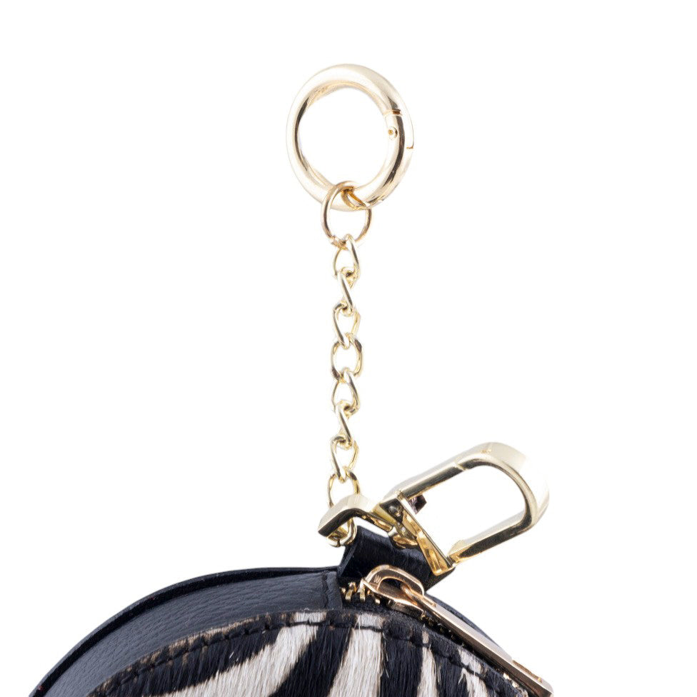 Portachiavi/Portamonete in pelle e cavallino