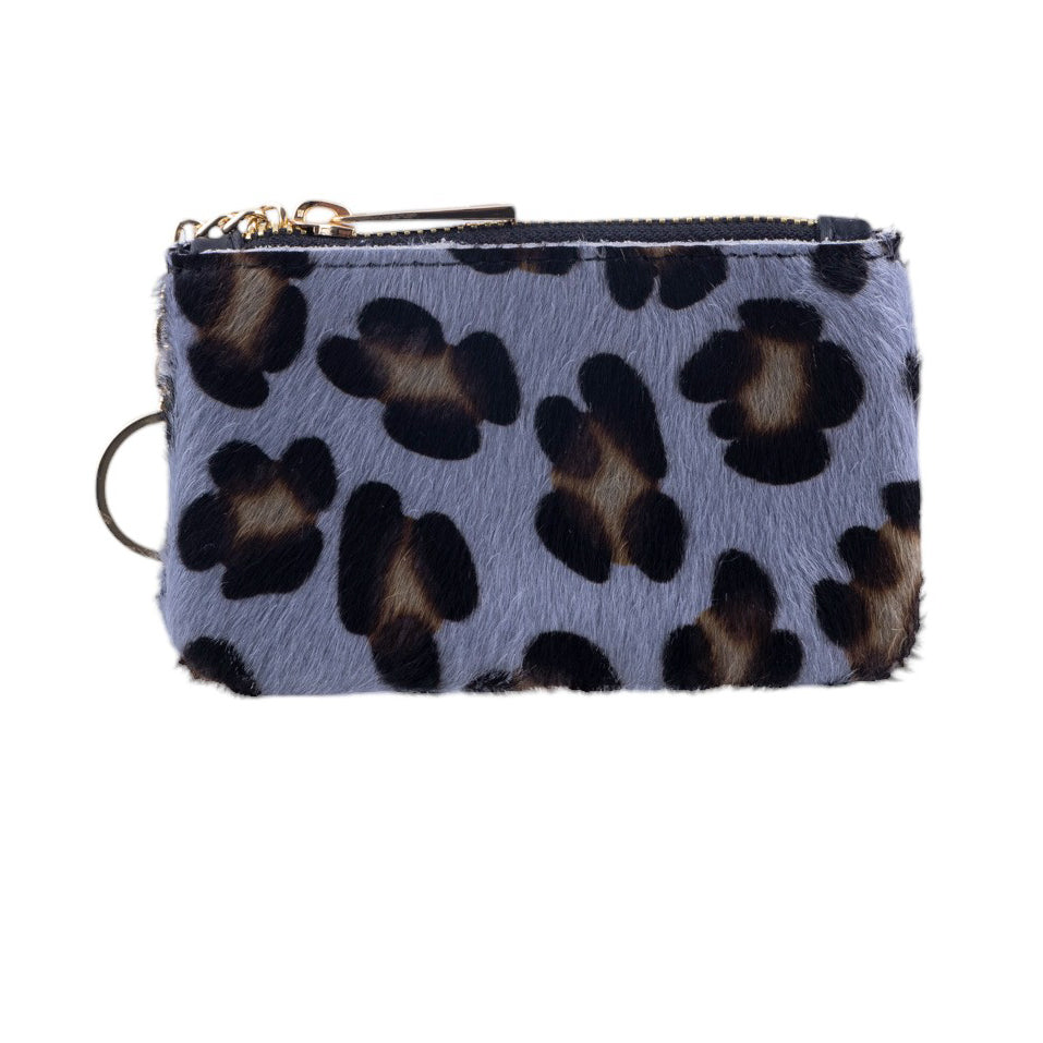 Portamonete portachiavi in cavallino maculato