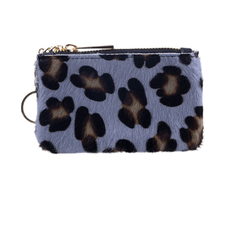 Portamonete portachiavi in cavallino maculato