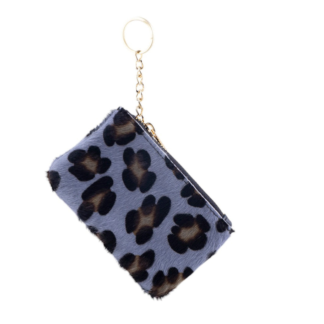 Portamonete portachiavi in cavallino maculato