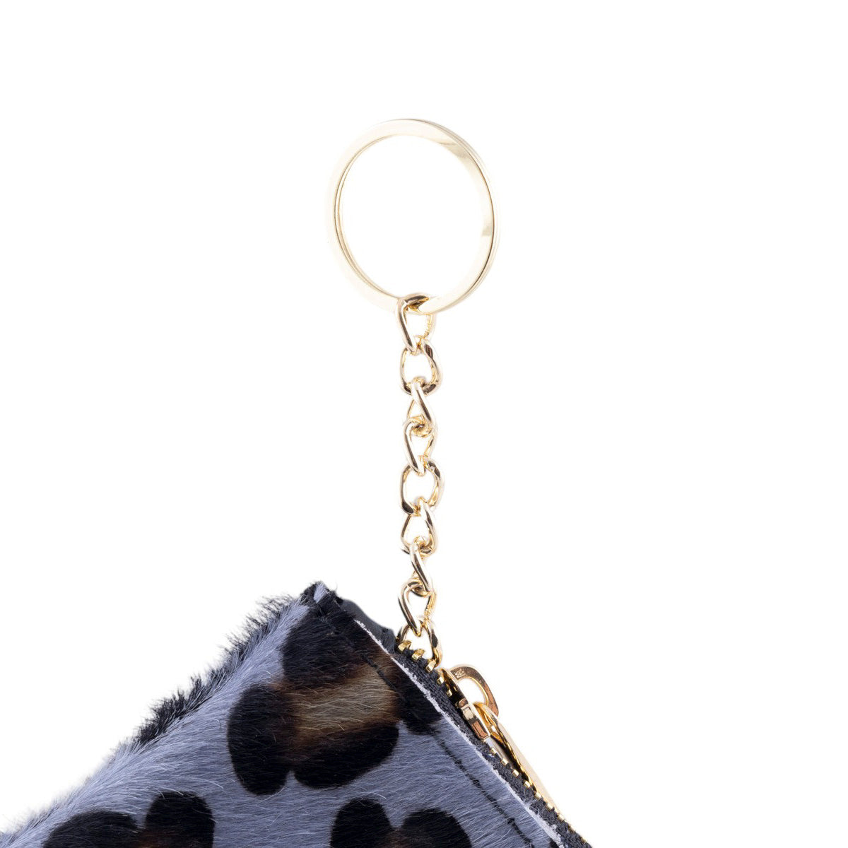 Portamonete portachiavi in cavallino maculato