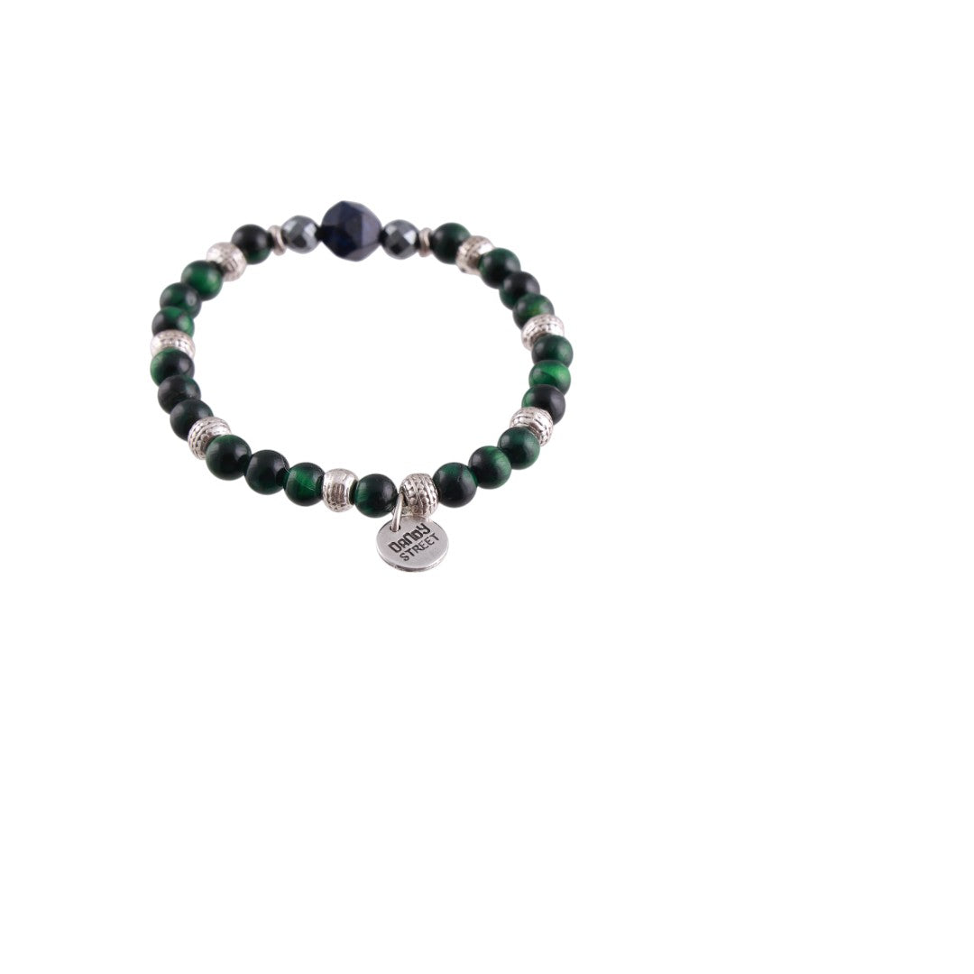 Bracciale uomo elastico con pietre dure