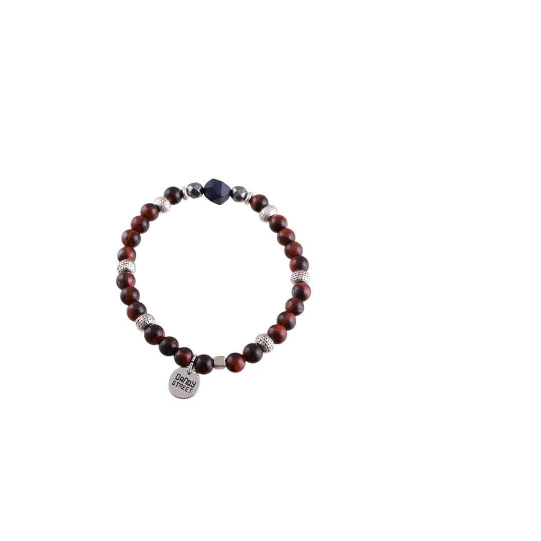 Bracciale uomo elastico con pietre dure