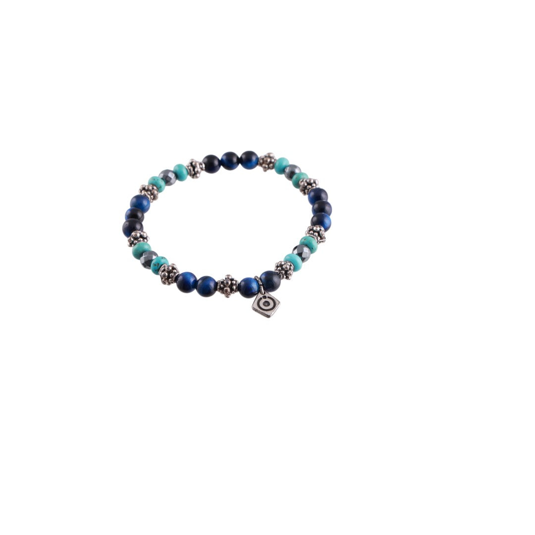 Bracciale uomo elastico con pietre dure