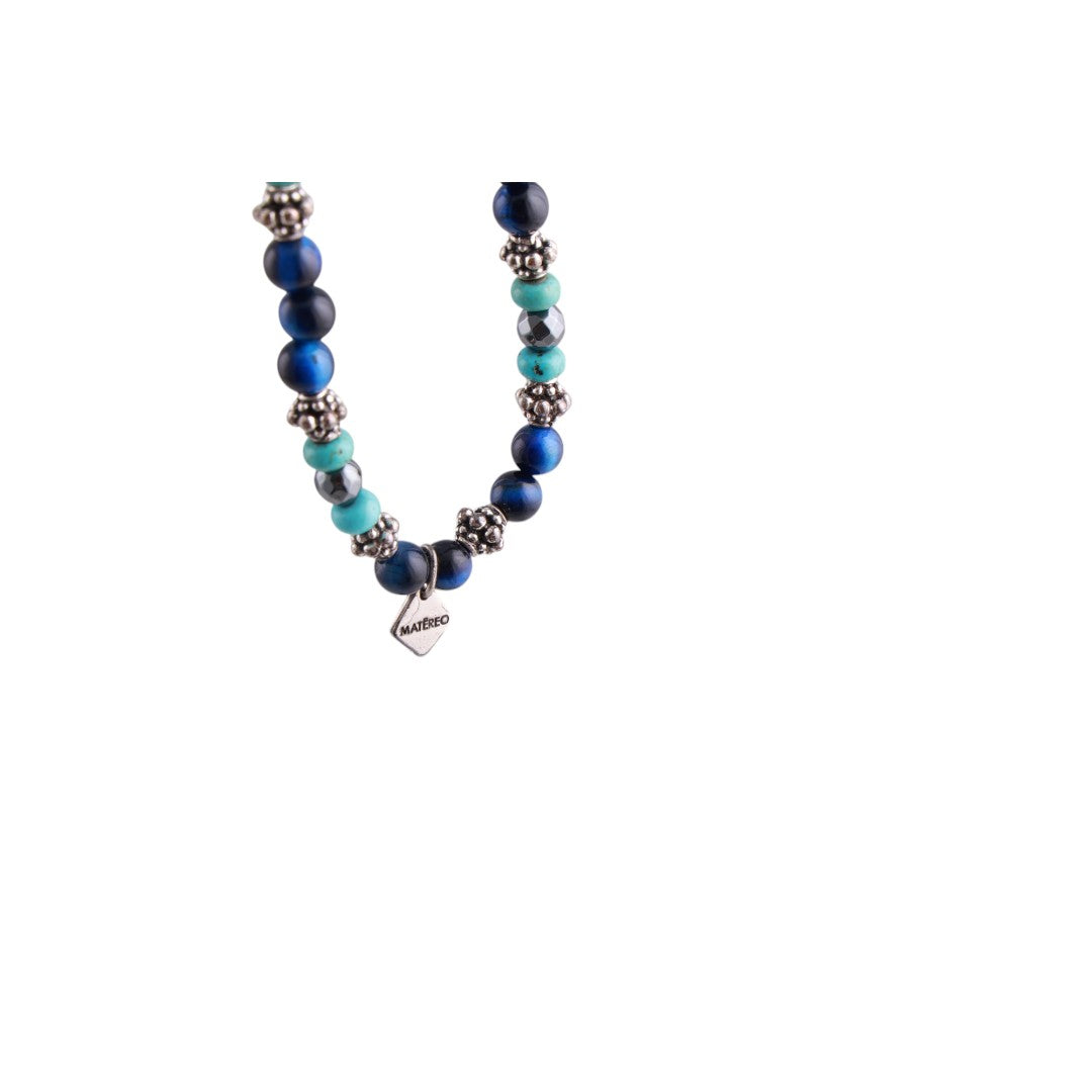 Bracciale uomo elastico con pietre dure