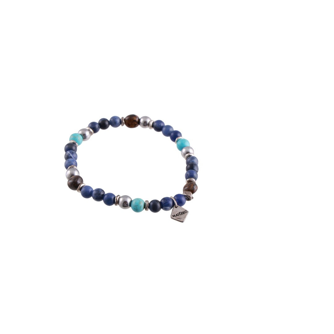 Bracciale uomo elastico con pietre dure