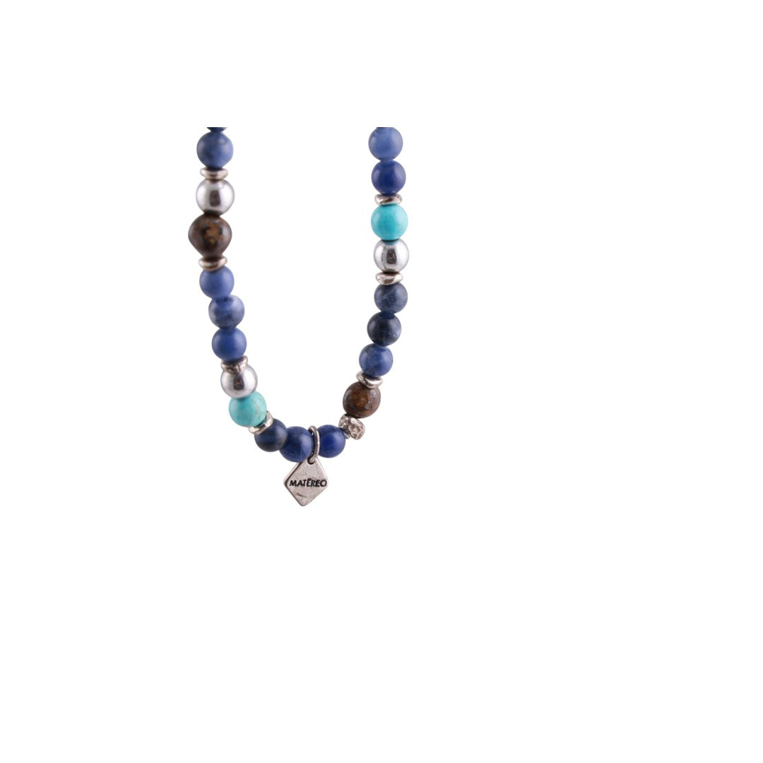 Bracciale uomo elastico con pietre dure