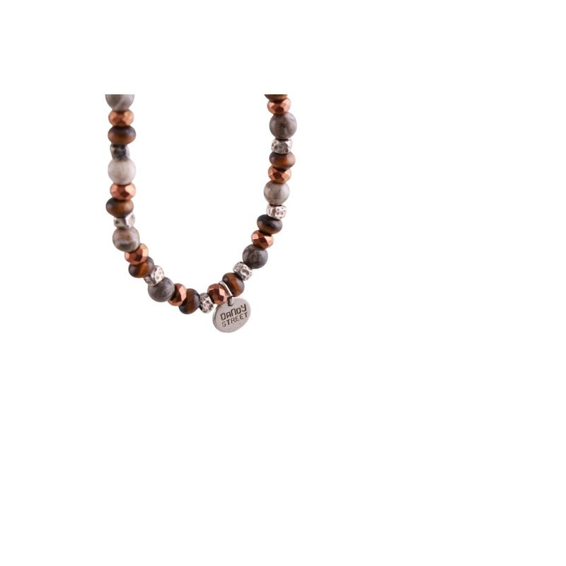 Bracciale uomo elastico con pietre dure