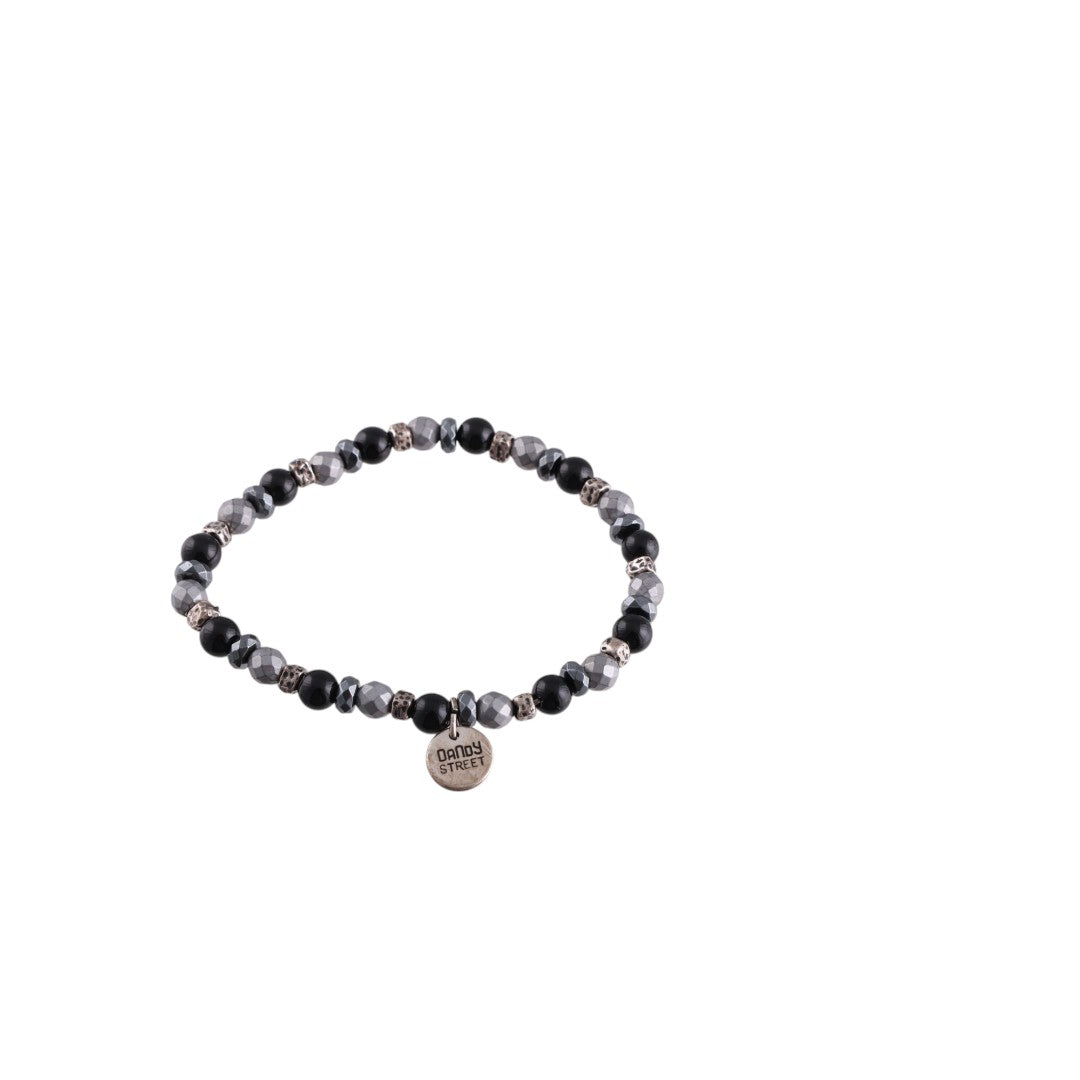 Bracciale uomo elastico con pietre dure