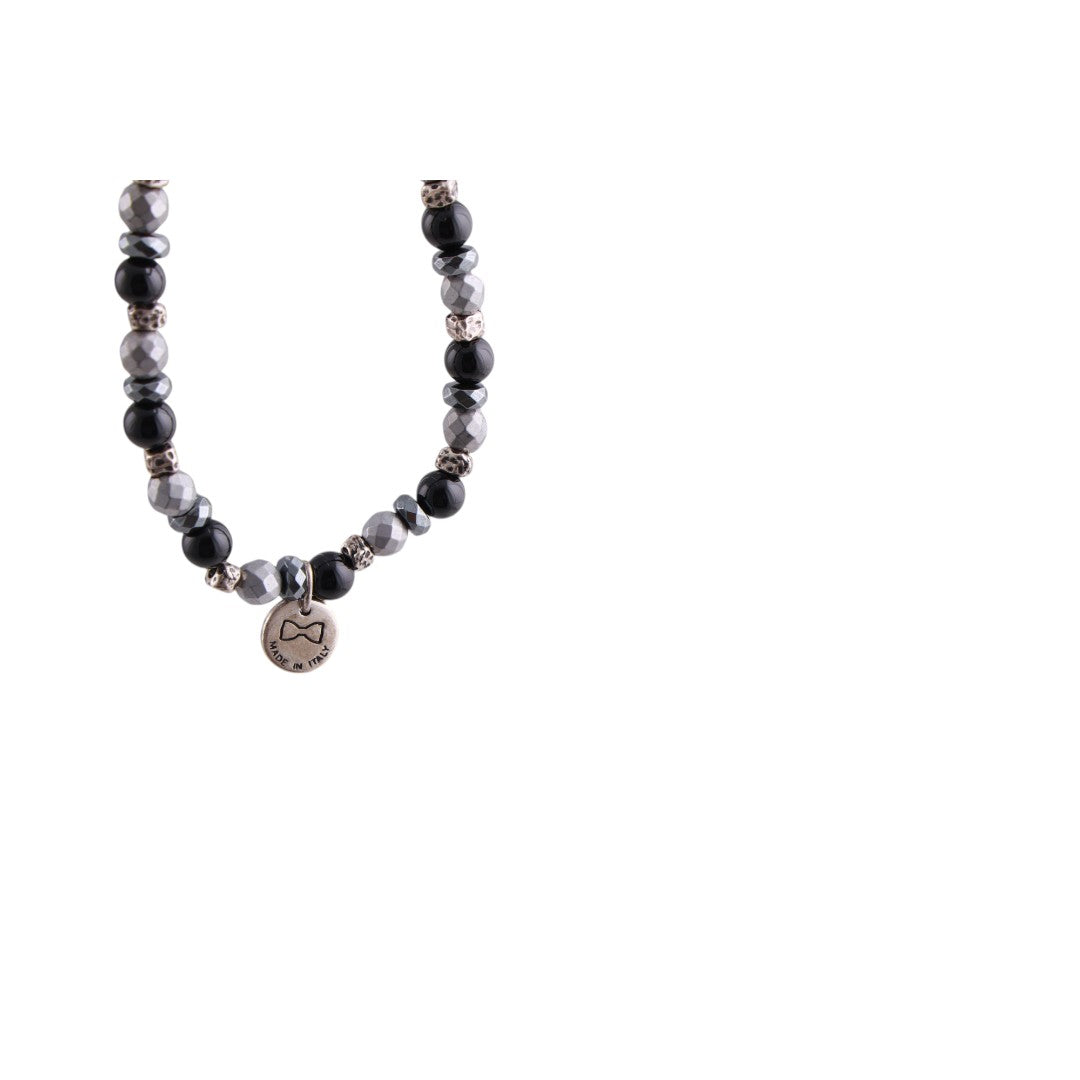 Bracciale uomo elastico con pietre dure