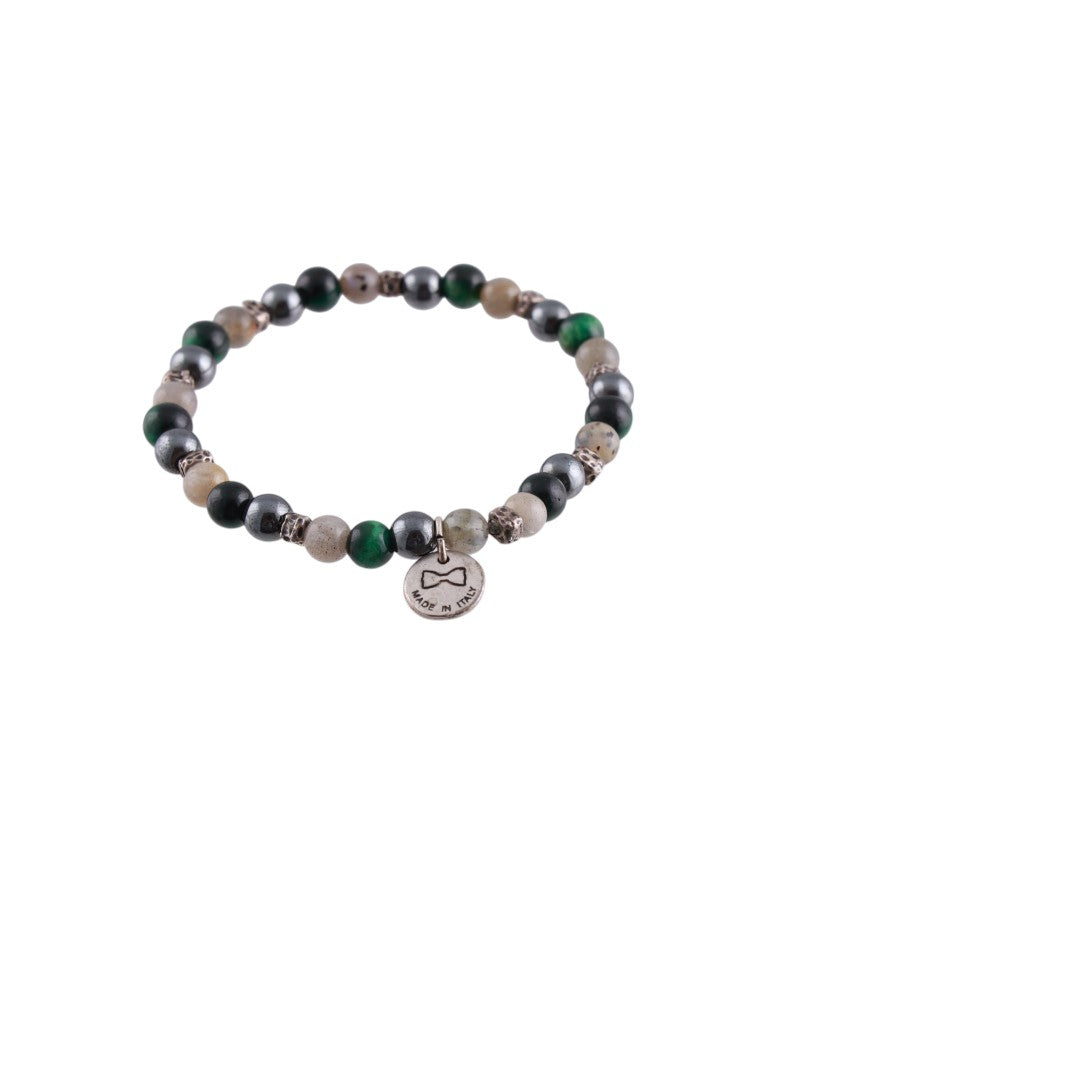 Bracciale uomo elastico con pietre dure