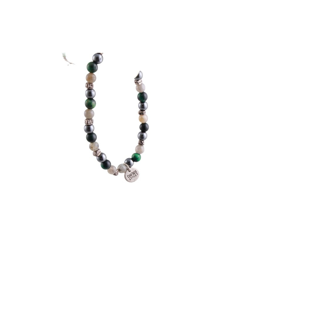 Bracciale uomo elastico con pietre dure