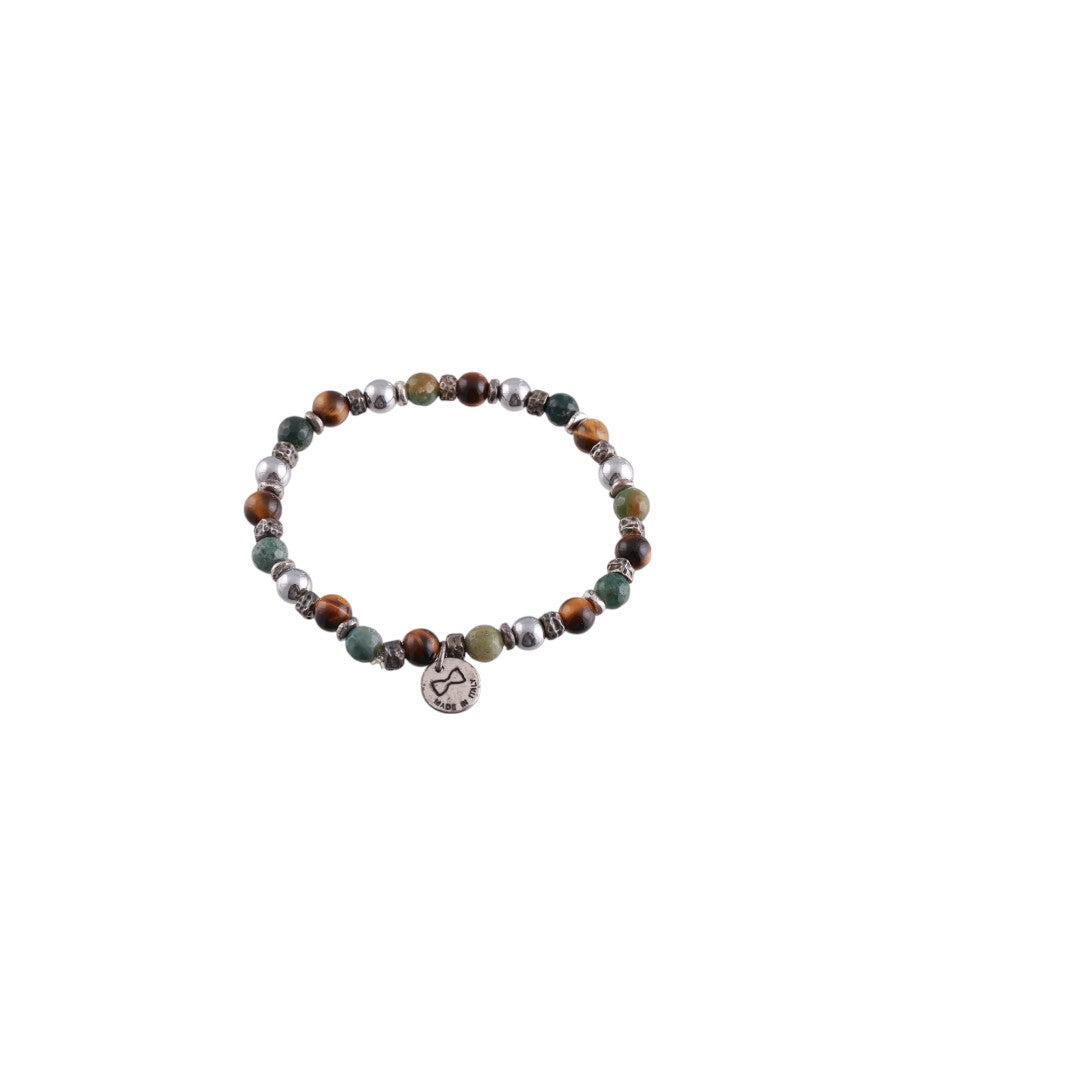 Bracciale uomo elastico con pietre dure