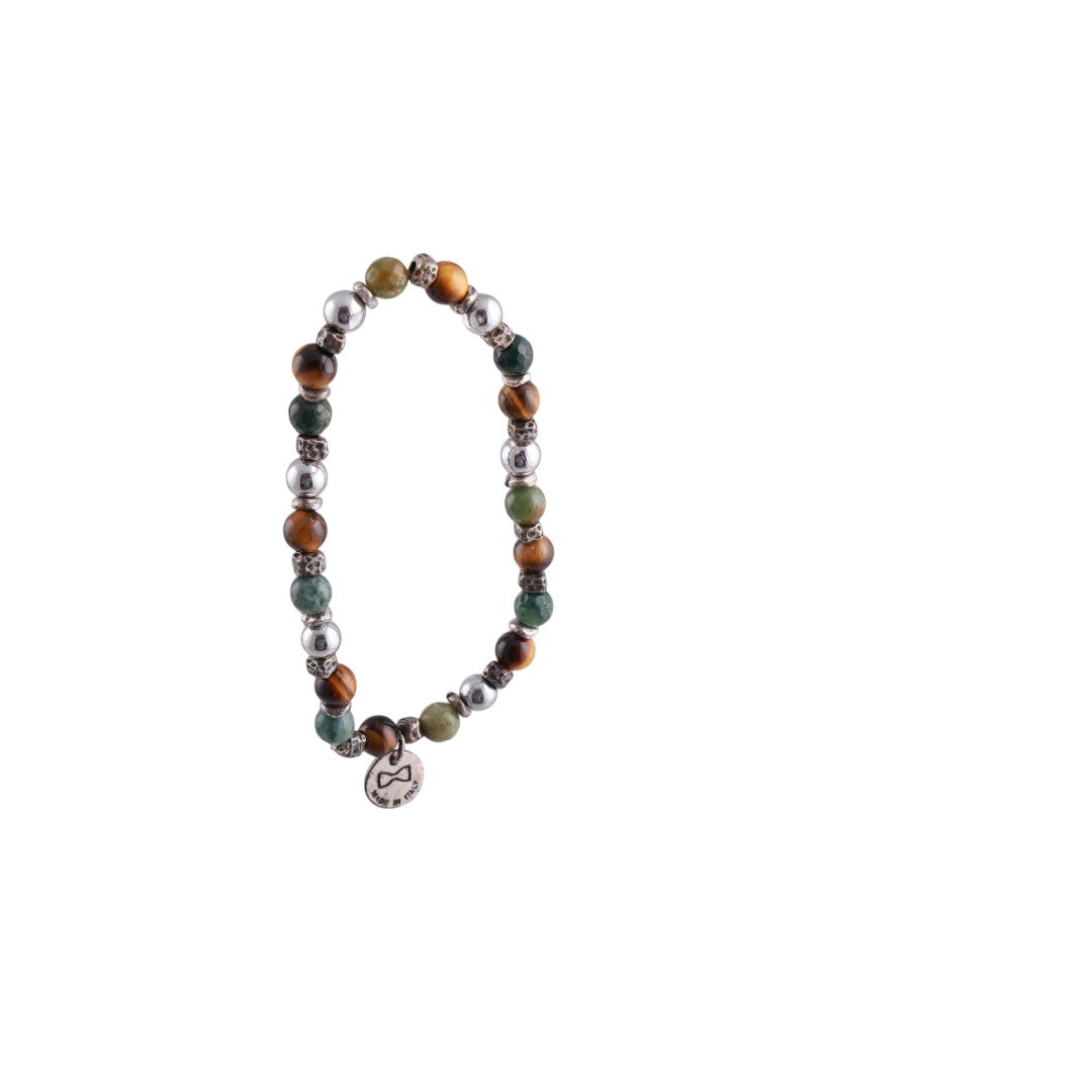 Bracciale uomo elastico con pietre dure