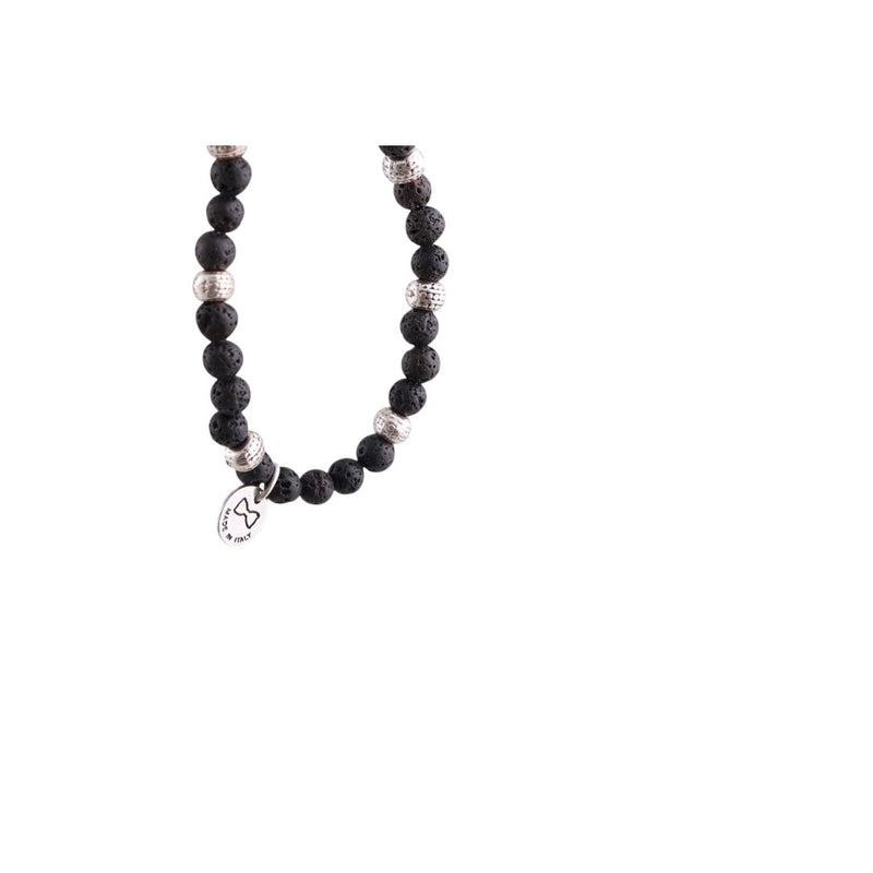 Bracciale uomo elastico con pietre dure