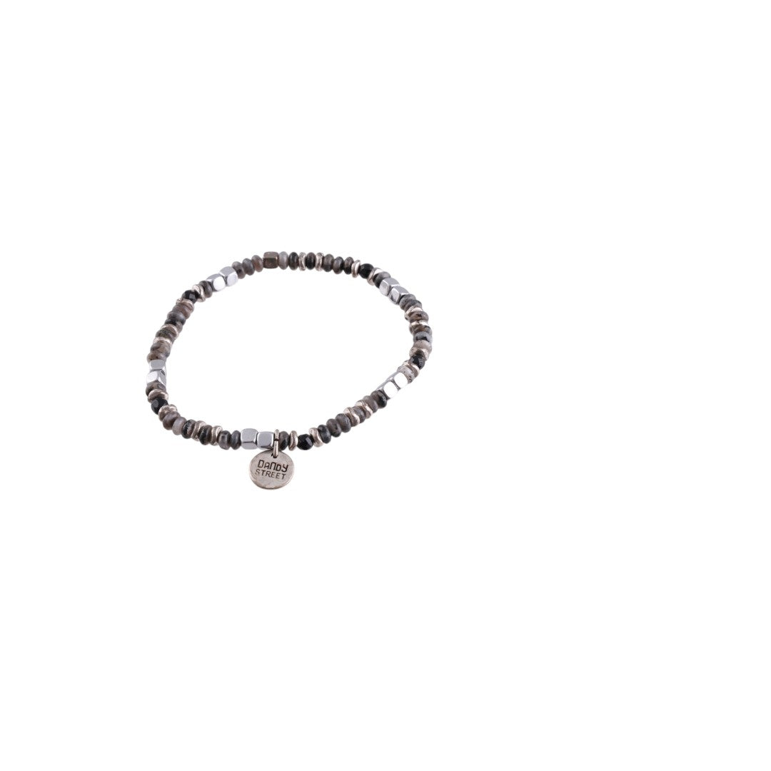 Bracciale uomo elastico con pietre dure