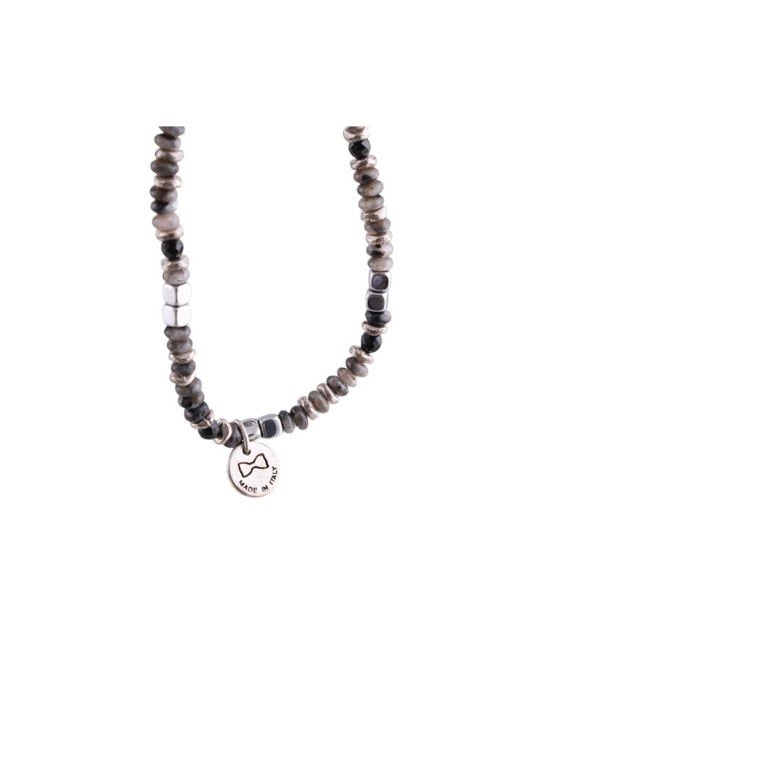 Bracciale uomo elastico con pietre dure