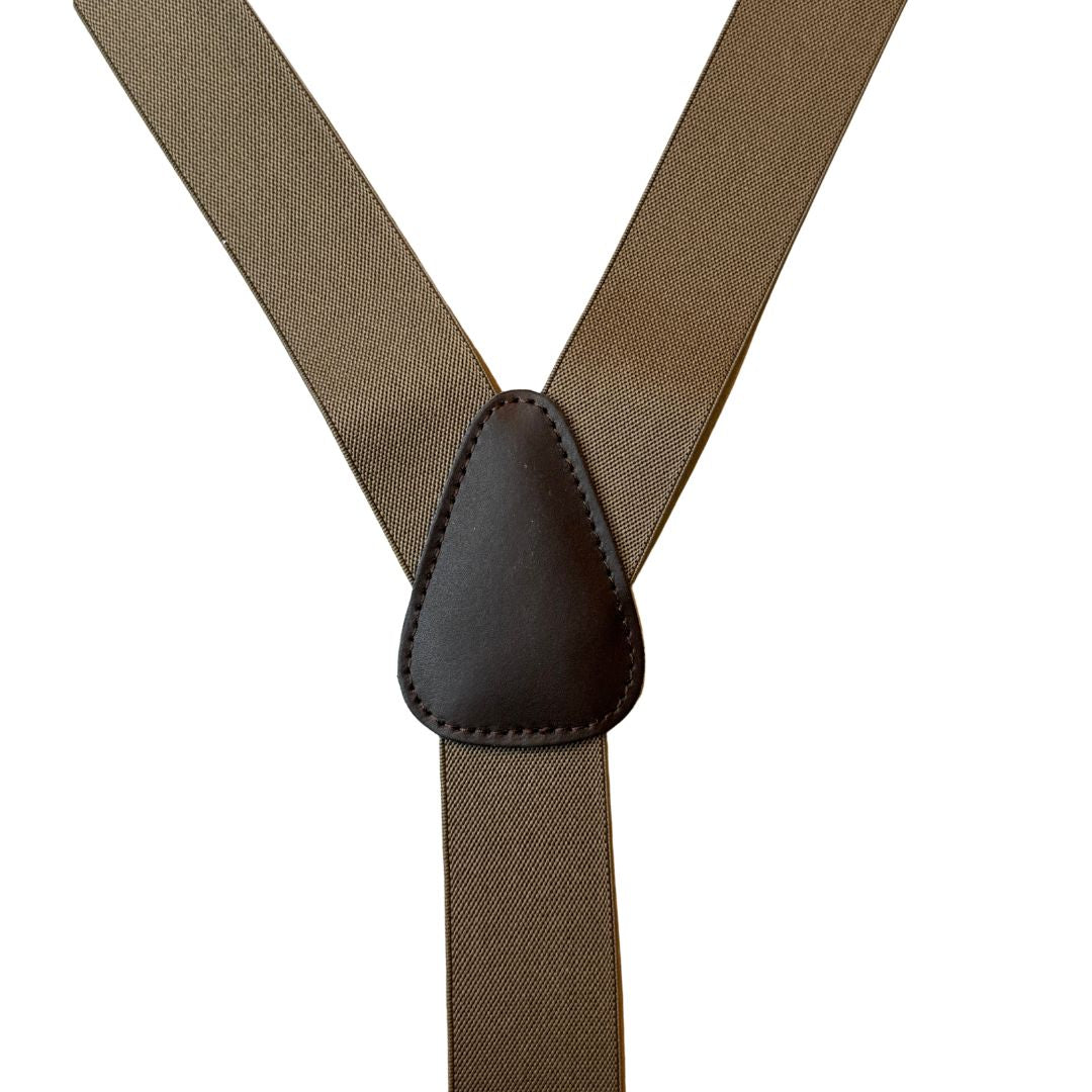 Bretelle da uomo monocolore con clips e bottoni