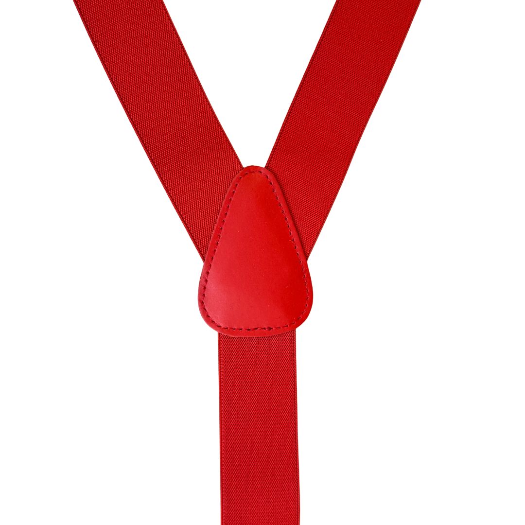 Bretelle da uomo monocolore con clips e bottoni