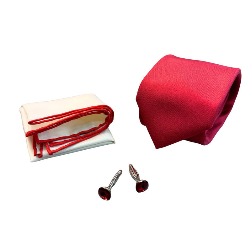 Box cravatta gemelli pochette tinta unita