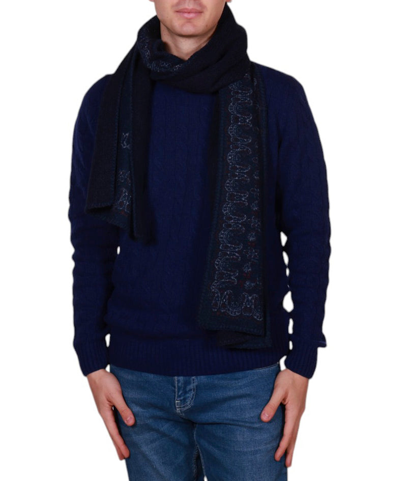 Sciarpa uomo bordo fiorito