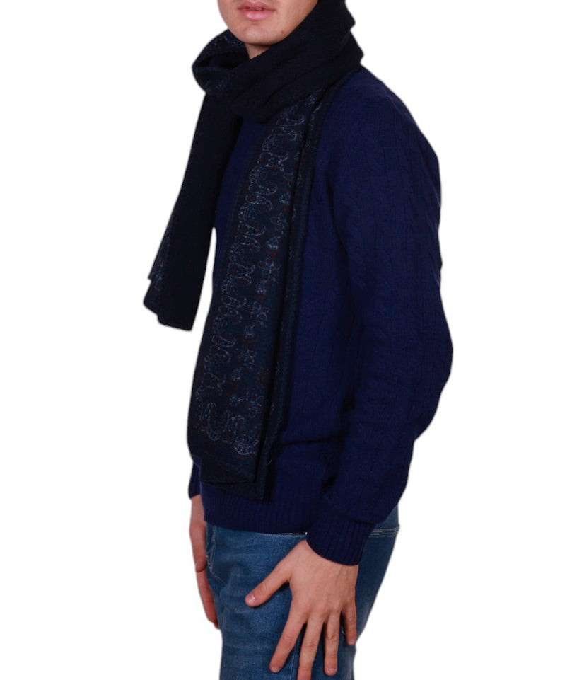 Sciarpa uomo bordo fiorito