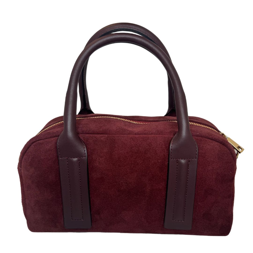 Borsa bauletto scamosciata