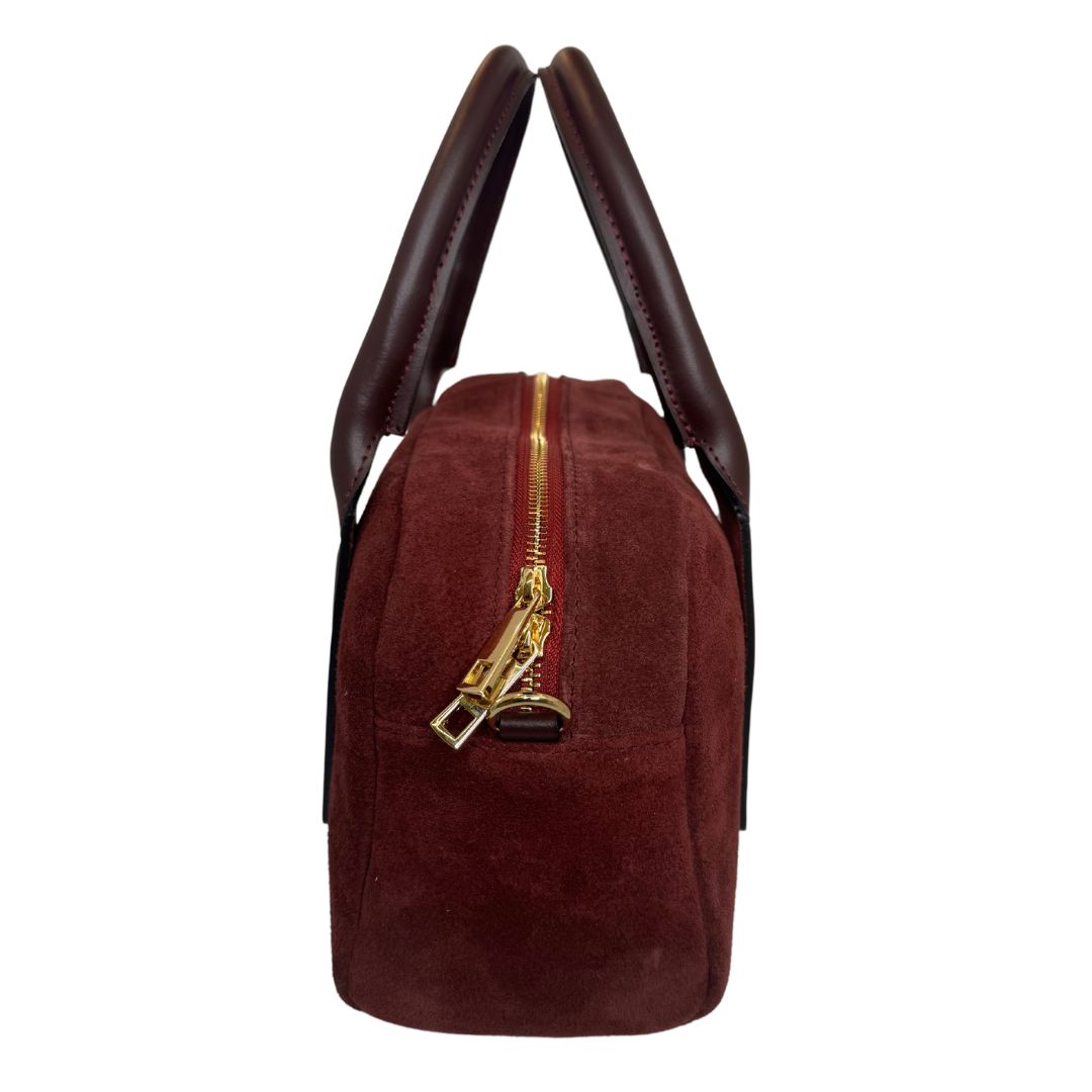 Borsa bauletto scamosciata