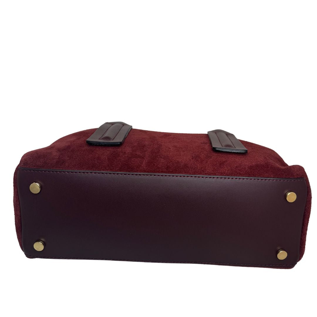 Borsa bauletto scamosciata