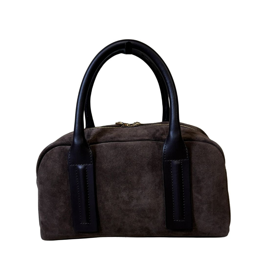 Borsa bauletto scamosciata