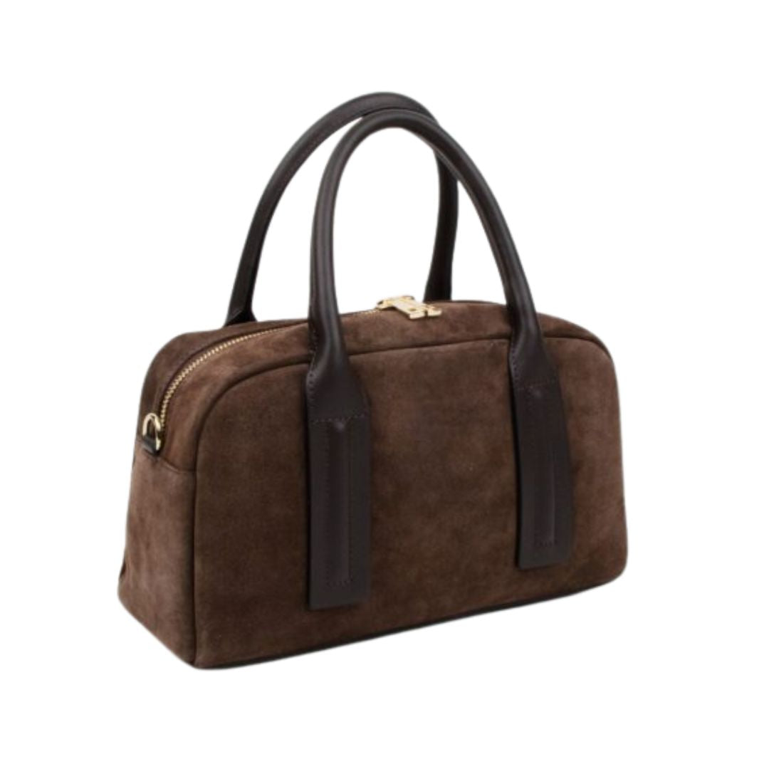 Borsa bauletto scamosciata