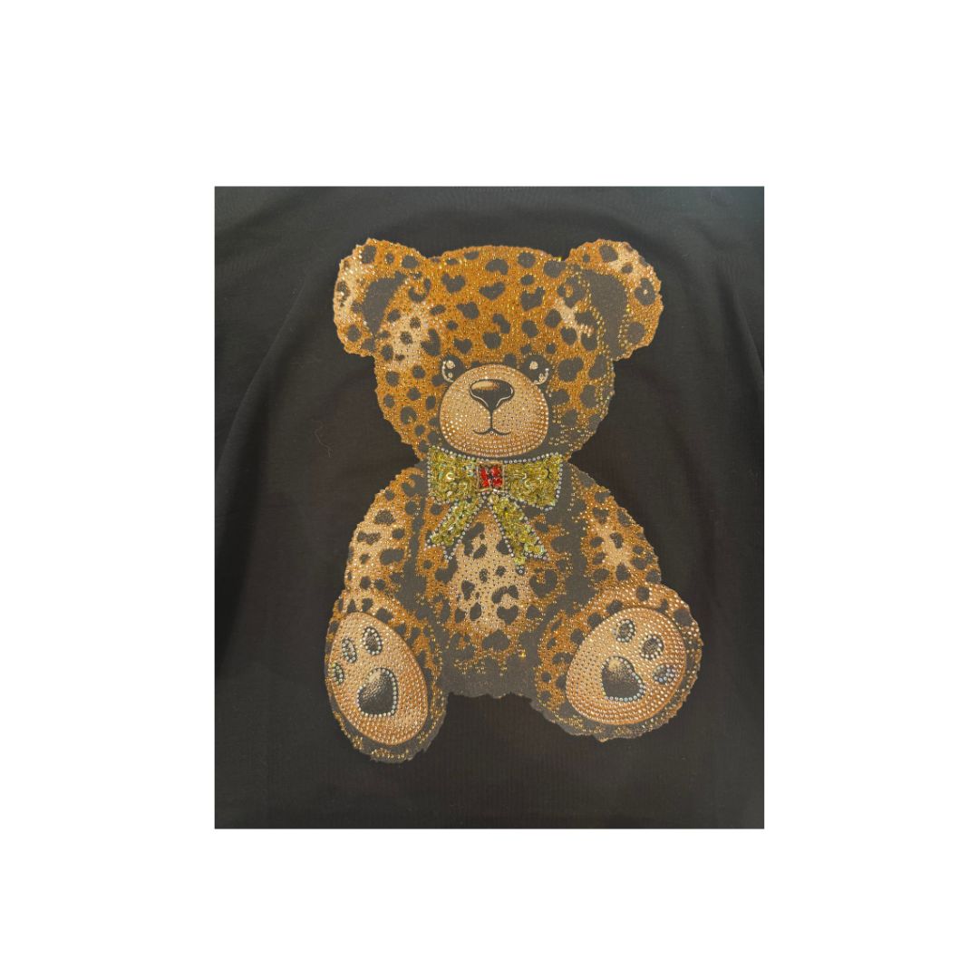 T-shirt orsetto pajettes